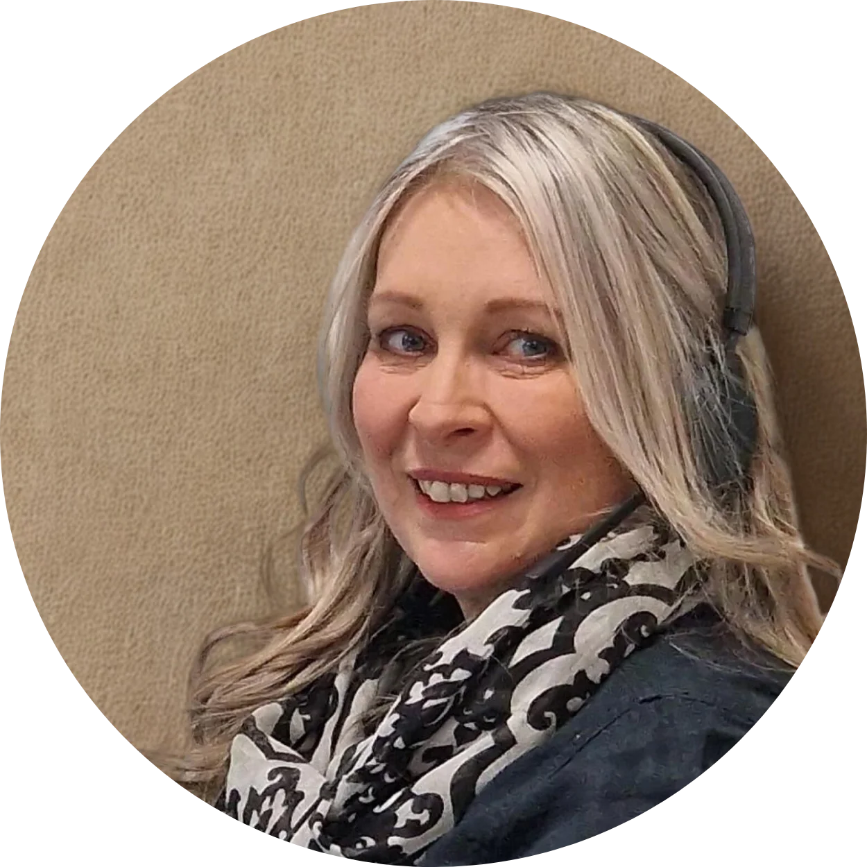 a woman with blonde hair