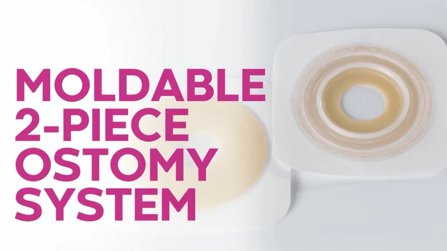 A video thumbnail of '2-piece Moldable Ostomy Pouching System Application'