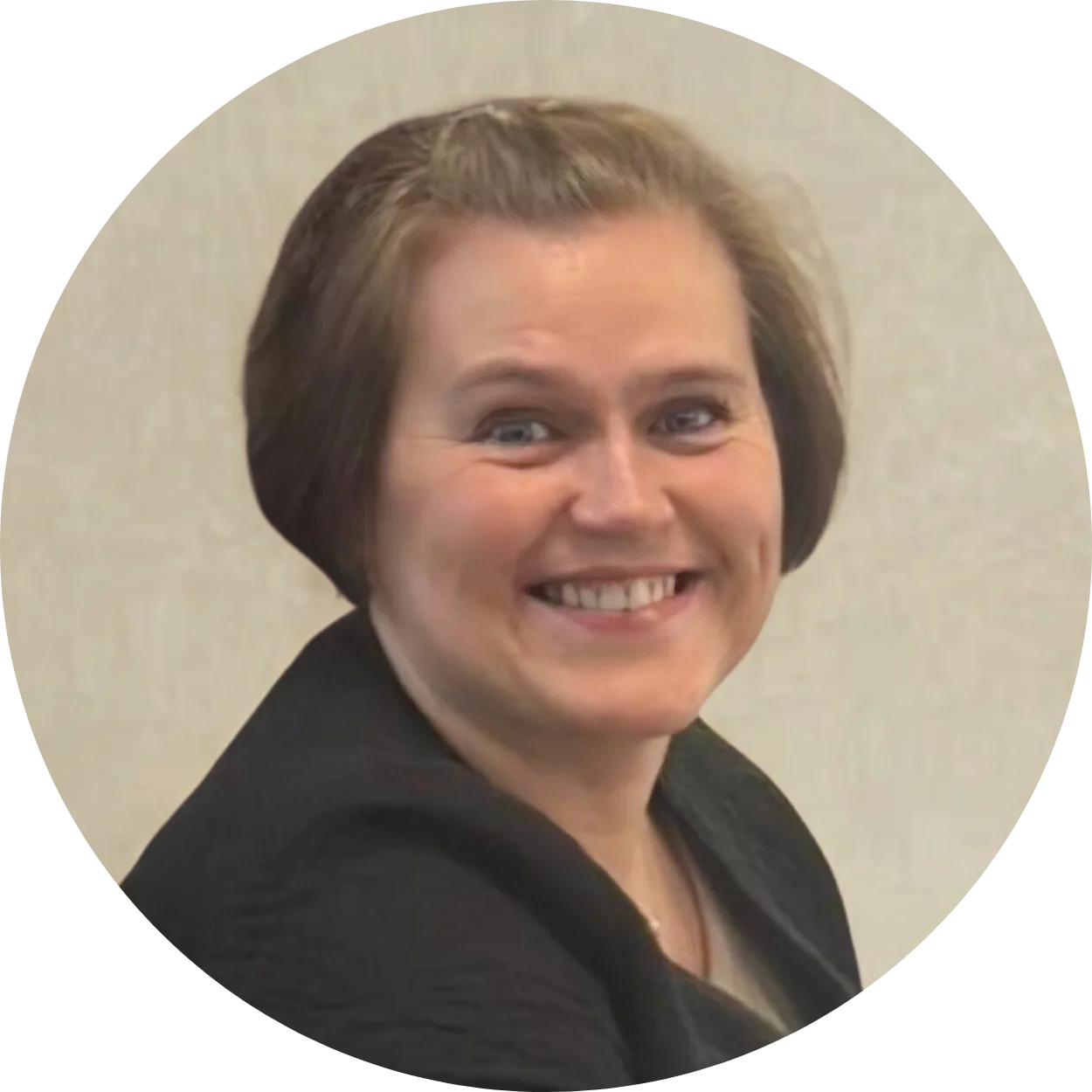 a person smiling for the camera